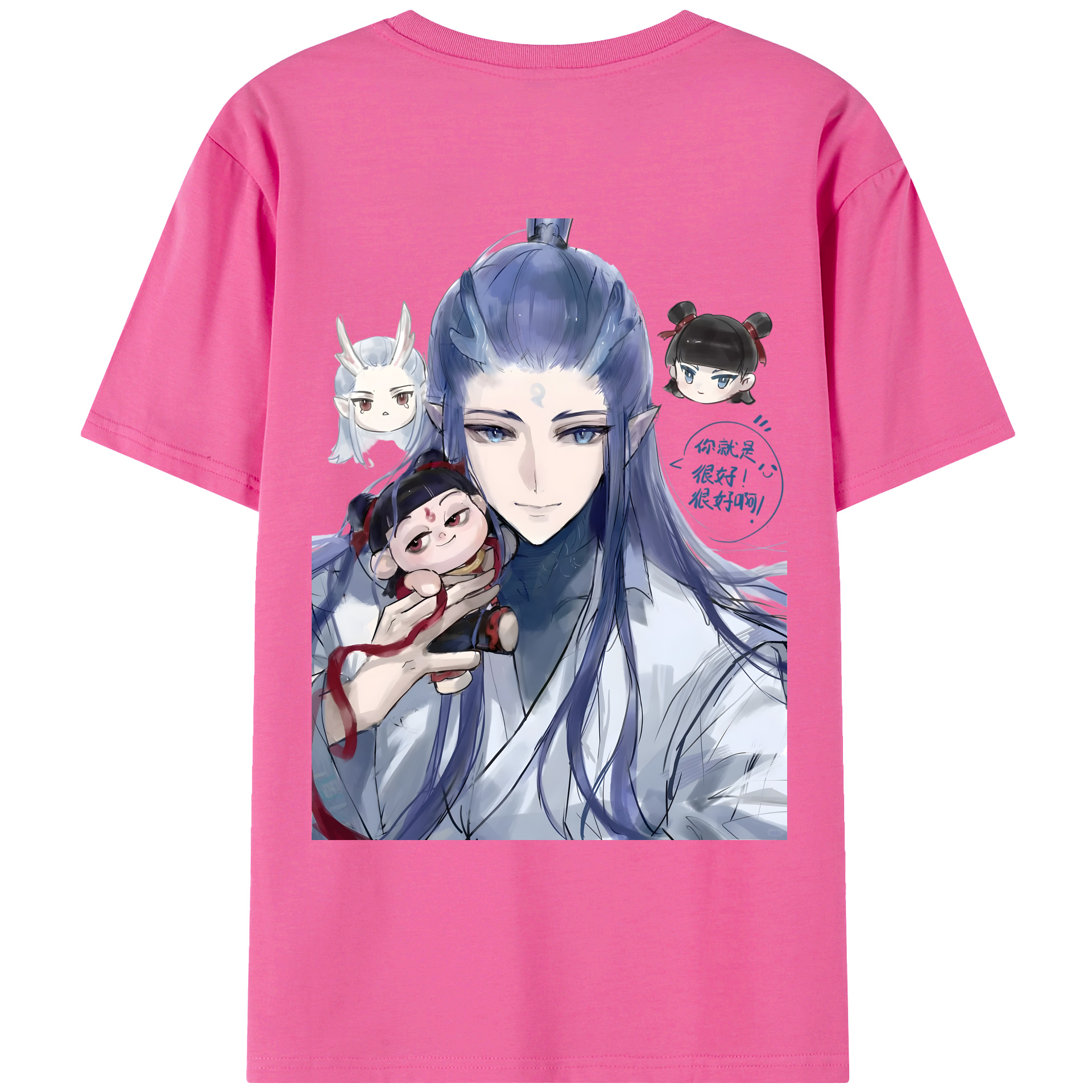 （画像用） Ne Zha 2 ナタ 魔童の大暴れ レディース半袖Tシャツ(バックプリント)